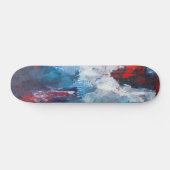 Karmozijn Blauwe Stoom Abstract Skateboard (Horizontaal)