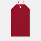 Karmozijn (effen kleur) cadeaulabel (Achterkant)