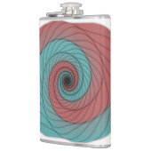 Karmozijn en Turkoois Werveling Heupfles (Links)