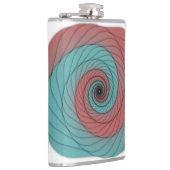 Karmozijn en Turkoois Werveling Heupfles (Rechts)