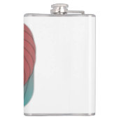 Karmozijn en Turkoois Werveling Heupfles (Achterkant)