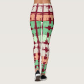 Karmozijn met Pasteltinten Leggings (Achterkant)