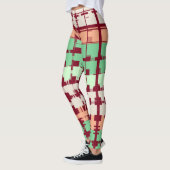 Karmozijn met Pasteltinten Leggings (Links)