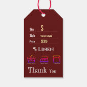 Karmozijn Prijs Cadeaulabel (Achterkant)