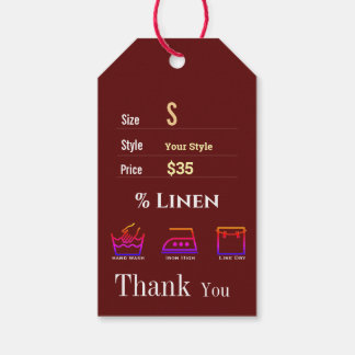 Karmozijn Prijs Cadeaulabel