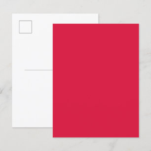 Karmozijn Rood Aangepaste Uitnodiging op Postkaart