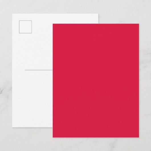 Karmozijn Rood Aangepaste Uitnodiging op Postkaart (Voorkant / Achterkant)