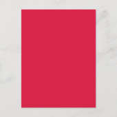 Karmozijn Rood Aangepaste Uitnodiging op Postkaart (Voorkant)