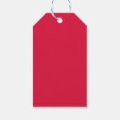 Karmozijn Rood Custom Kadoetiket Cadeaulabel (Achterkant)