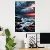Karmozijn Storm Poster (Thuiskantoor)