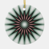 Karmozijn stralend patroon keramisch ornament (Voorkant)