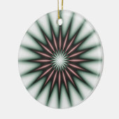 Karmozijn stralend patroon keramisch ornament (Links)