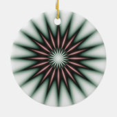 Karmozijn stralend patroon keramisch ornament (Achterkant)