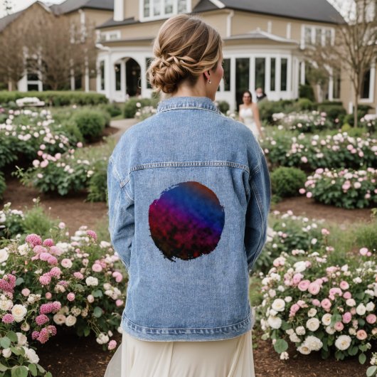 Karmozijn tot Kosmos Denim Jacket (Huwelijk Achterkant)