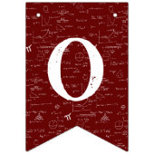 Karmozijn wiskundige formules afstuderen gefelicit vlaggetjes (Tweede vlag)