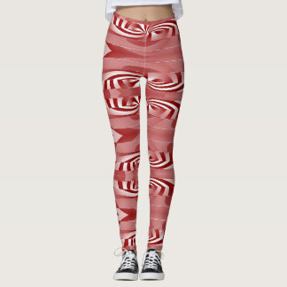 Karmozijn witte abstract patroon"Ratti_Creative_Ar Leggings
