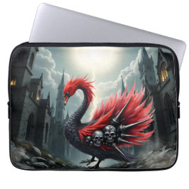 Karmozijnen Kathedraal Zwaan. Laptop Sleeve