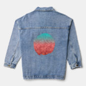 Karmozijnen luchtspiegeling denim jacket (Achterkant)