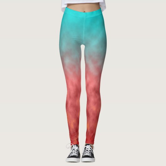 Karmozijnen luchtspiegeling leggings (Voorkant)