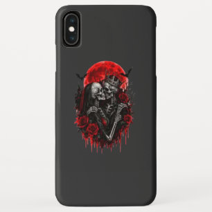 Karmozijnen Omhelzing: Skelet Liefhebbers Case-Mate iPhone Case