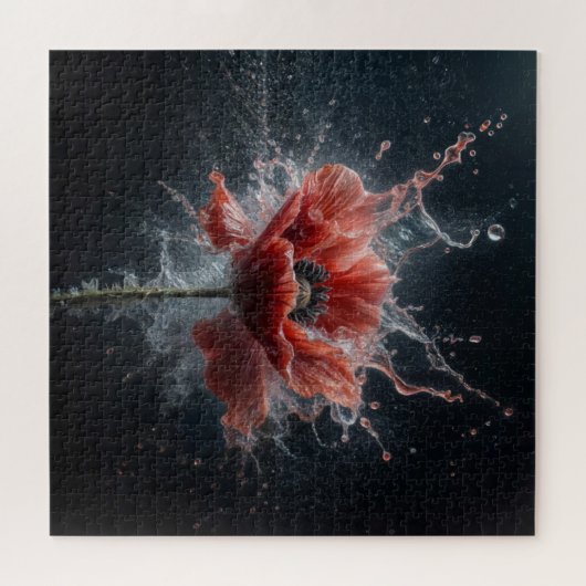 karmozijnexplosie legpuzzel (Horizontaal)