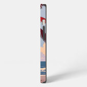 Karmozijnkustlijn iPhone Hoesje (Linkerkant)