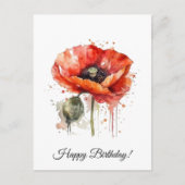 Karmozijnrode Bloesem, op maat gemaakt Briefkaart (Voorkant)