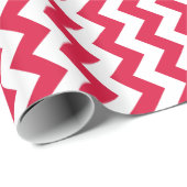 Karmozijnrode Chevron Cadeaupapier (Rol Hoek)