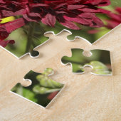 Karmozijnrode chrysanten legpuzzel (Zijkant)