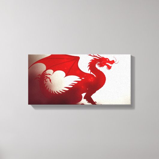 Karmozijnrode Drakenwoede Canvas Afdruk (Voorkant)