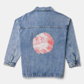 Karmozijnrode Echo's Denim Jacket (Achterkant)