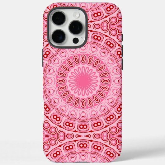Karmozijnrode en Roze Mandala Patroon Case-Mate iPhone Case (Achterkant)