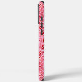 Karmozijnrode en Roze Mandala Patroon Case-Mate iPhone Case (Achterkant / Links)
