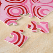 Karmozijnrode en Roze Mandala Patroon Legpuzzel (Zijkant)