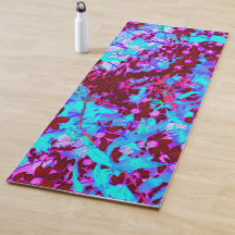 Karmozijnrode en Roze Wilde Bloemen op Blauw
