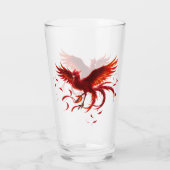 Karmozijnrode Feniks van het Maanlichtgetij. Glas (Achterkant)