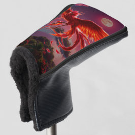 Karmozijnrode Feniks van het Maanverlichte Getij. Golfheadcover
