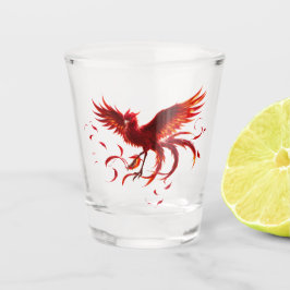 Karmozijnrode Feniks van het Maanverlichte Getij. Shot Glas