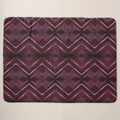 Karmozijnrode geometrische sherpa deken (Voorkant (horizontaal))