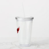 Karmozijnrode Moth Acryl Drinkbeker (Links)