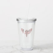 Karmozijnrode Moth Acryl Drinkbeker (Achterkant)
