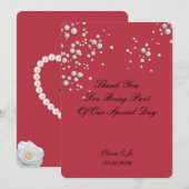 KARMOZIJNRODE PAREL TROUWKAART BEDANKJE SAVE THE DATE (Voorkant / Achterkant)