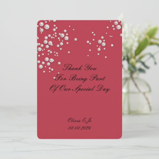 KARMOZIJNRODE PAREL TROUWKAART BEDANKJE SAVE THE DATE (Staand voorkant)