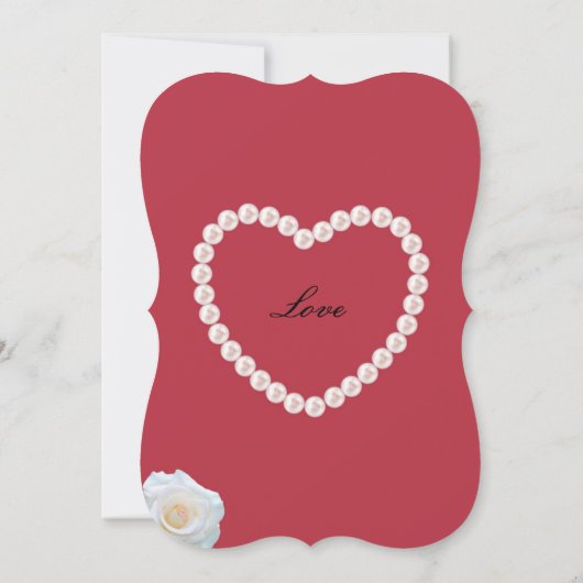 karmozijnrode parel uitnodiging (Achterkant)