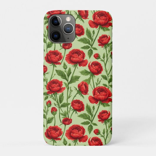 Karmozijnrode Ranunculus Bloei ✨ Levendige Bloemri Case-Mate iPhone Case (Achterkant)