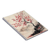 Karmozijnrode Sakura Berg Sereniteit (1) Notitieboek (Rechterzijde)