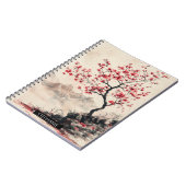 Karmozijnrode Sakura Berg Sereniteit (1) Notitieboek (Linkerzijde)