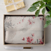 Karmozijnrode Sakura Berg Sereniteit (1) Tissuepapier (Geschenk)