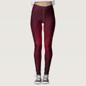Karmozijnrode Vlam Abstract Leggings (Voorkant)