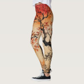 Karmozijnrode zon boven Boom des Levens Leggings (Links)